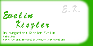 evelin kiszler business card